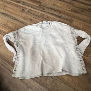 CabiWomen's Cream Sweater with braided details on each side